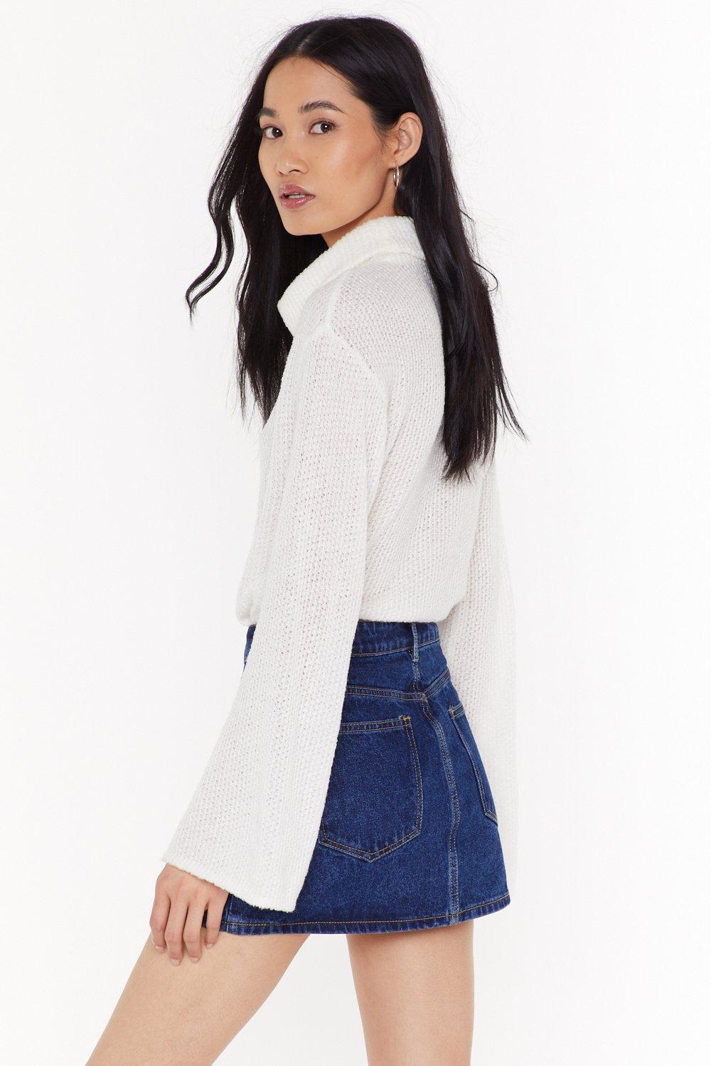 Jupe en jean effet dechire best sale
